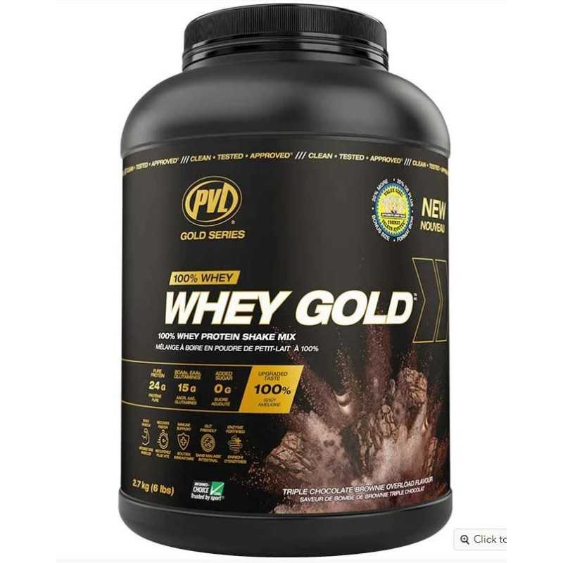 PACK PROTEÍNA WHEY GOLD 6 LIBRAS + CREATINA CREAPURE + SHAKER - PVL