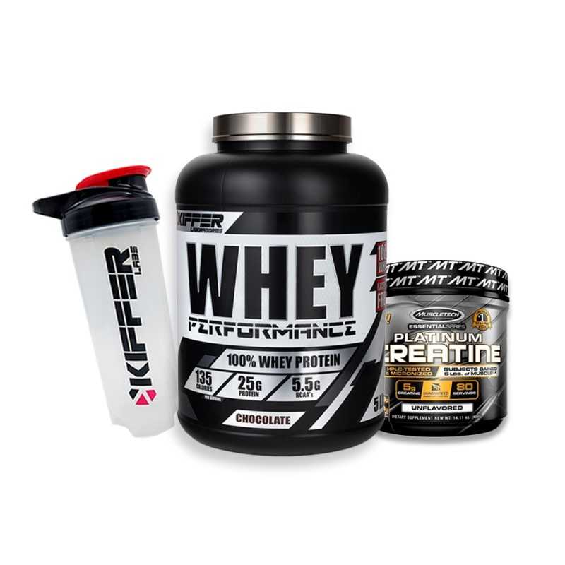 WHEY PERFORMANCE + CREATINA PLATINUM + SHAKER DE REGALO