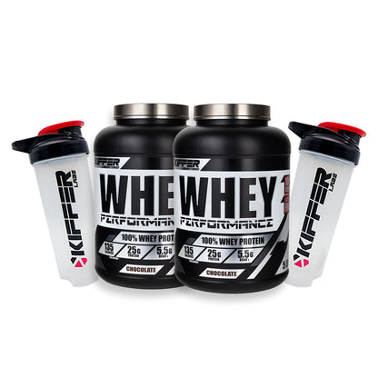 2 WHEY PERFORMANCE 5 LIBRAS + 2 SHAKER