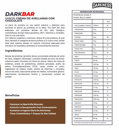 Dark bar 8 und - Crema de avellanas con chocolate