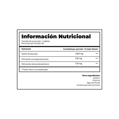 Fish Oil Omega 3 - 60 Softgels