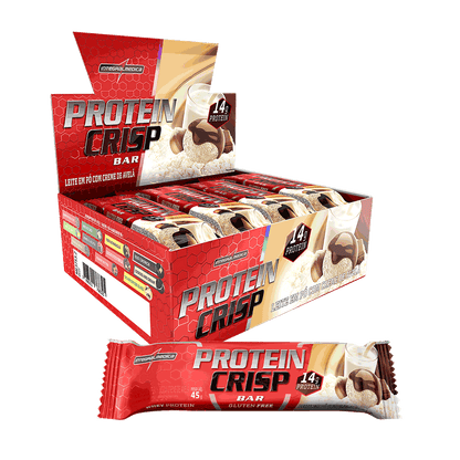 Protein Crisp Bar 12 und - leche con crema de avellana