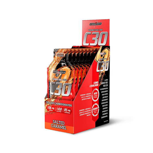 Energy Gel VO2 C30 sabor salted caramel con cafeína - 10 Unidades