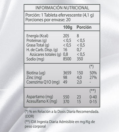 Biotina + Zinc + Q10 Sabor frutos rojos