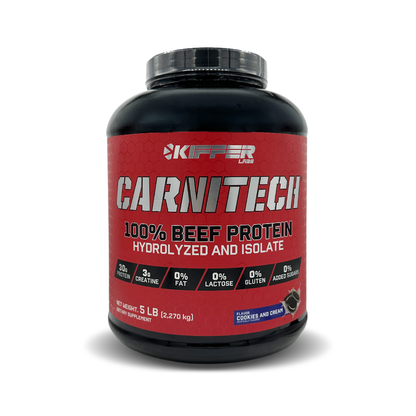 Carnitech 100% beef protein hydrolized and isolate 5.0 libras