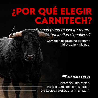 Carnitech 100% beef protein hydrolized and isolate 5.0 libras