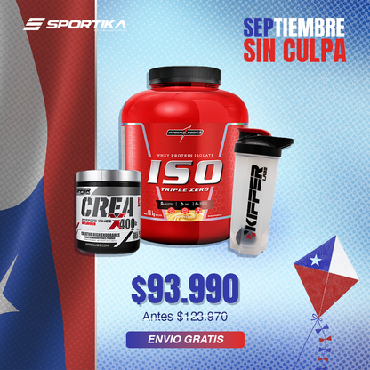 Iso Triple Zero 4 Libras + Creatina creax 400g + Shaker 700ml
