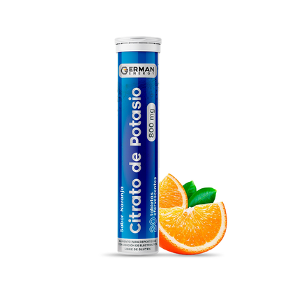 Citrato de potasio 800 mg sabor naranja 20 tabletas efervescentes