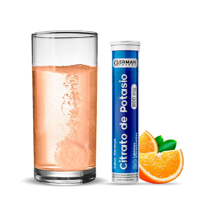 Citrato de potasio 800 mg sabor naranja 20 tabletas efervescentes