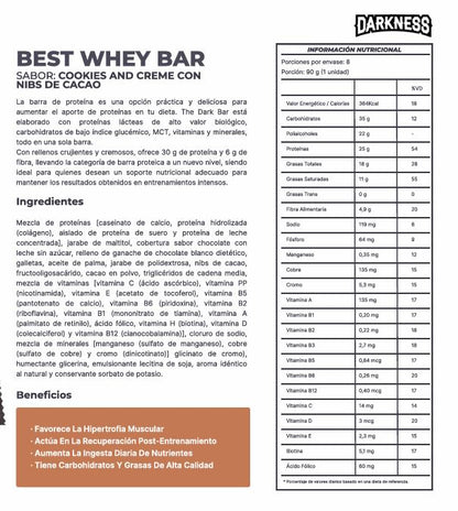 Dark bar 8 und - Cookies and cream con nibs de cacao