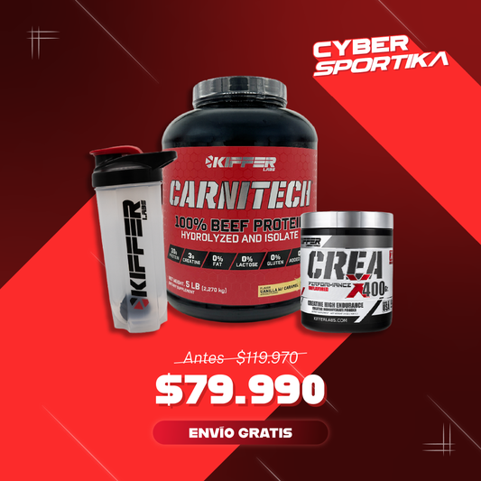 Carnitech 5 libras + Creax 400 gramos + Shaker