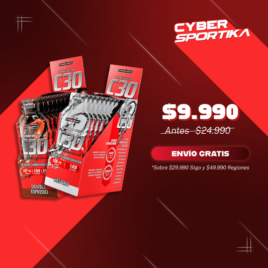 Energy Gel VO2 C30 sabor banana con cafeína - 10 Unidades (Vence Nov 2026)