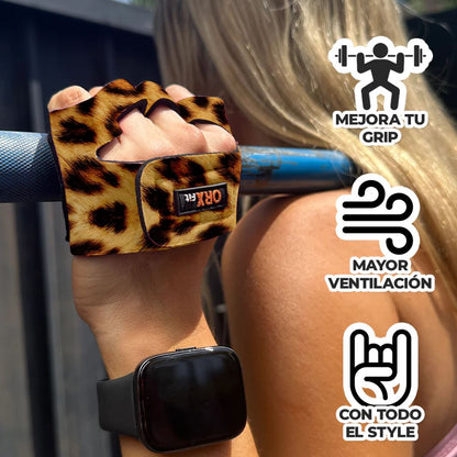 Guantes Pesas GRAB Leopard Mujer
