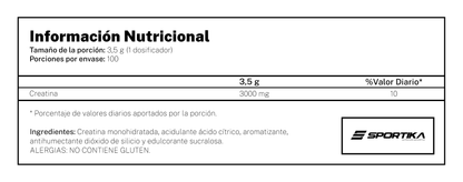 Creatina 350g Hardcore Con Sabor