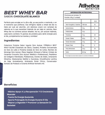 Best Whey bar 12g - Chocolate Blanco