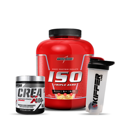 Iso Triple Zero 4 Libras + Creatina creax 400g + Shaker 700ml