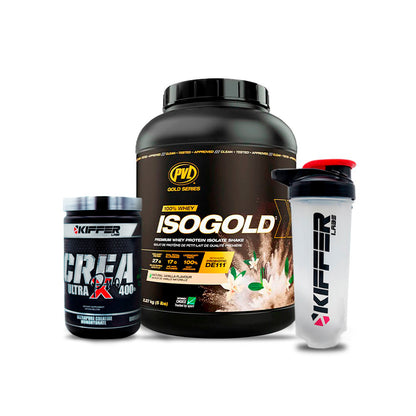 Isogold 5lb + creatina Creapure®️ 410gr + shaker 700ml