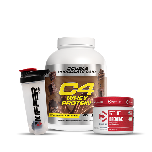C4 Whey + Creatina dymatize Creapure 300 gramos + shaker