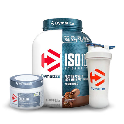 Iso 100 + Creatina Creapure Dymatize 300G + shaker Dymatize 700ml