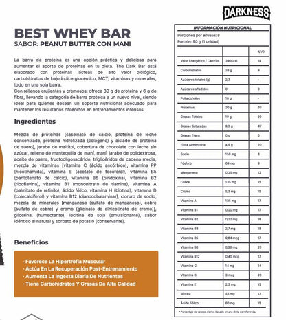 Dark bar 8 und - Peanut butter con maní